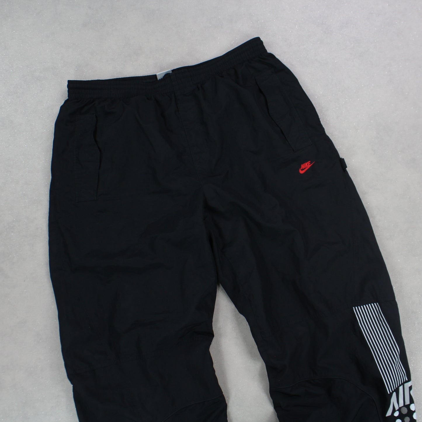 RARE 2000s Baggy Nike Air Trackpants Black - (L)