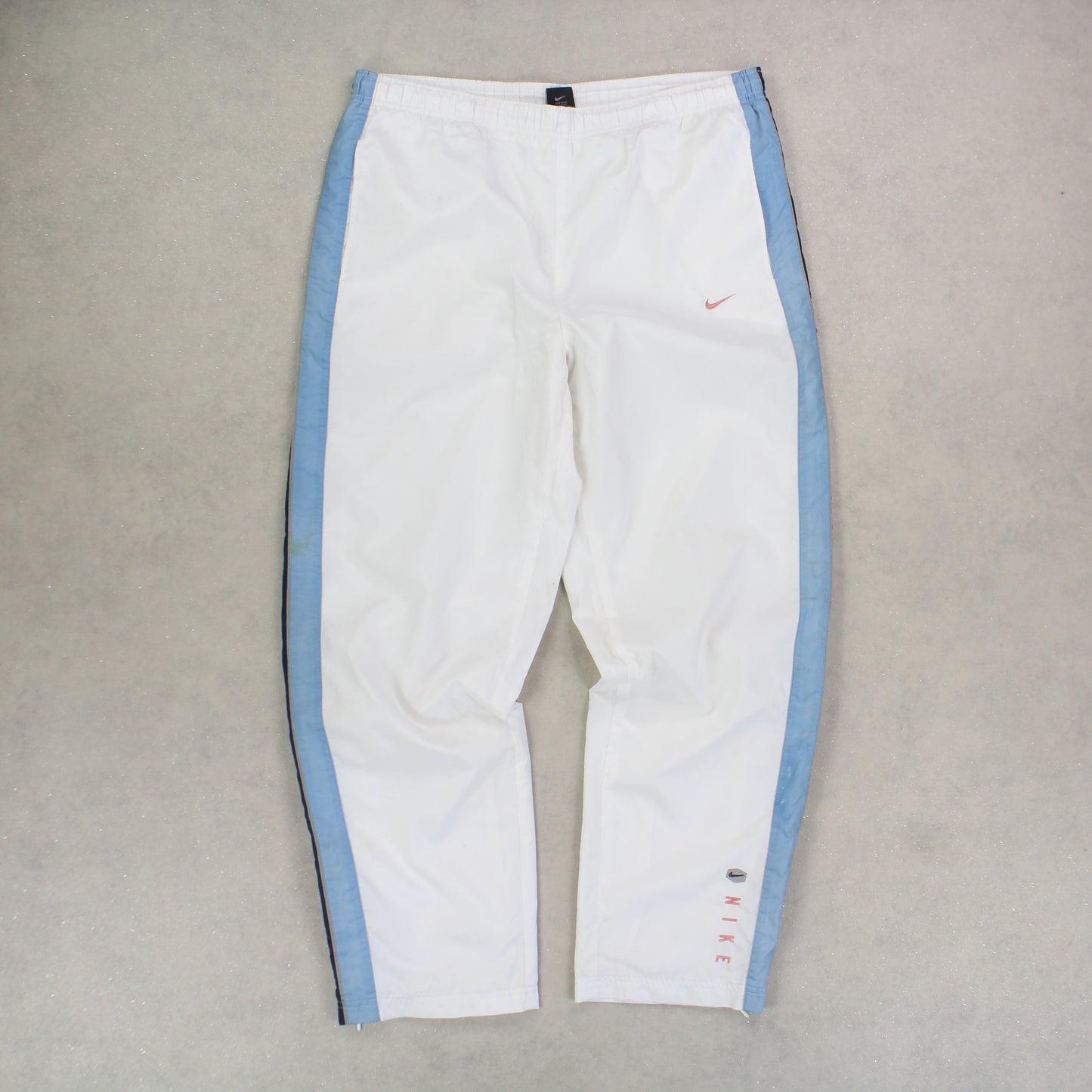 SUPER RARE 2000s Nike Trackpants White - (L)