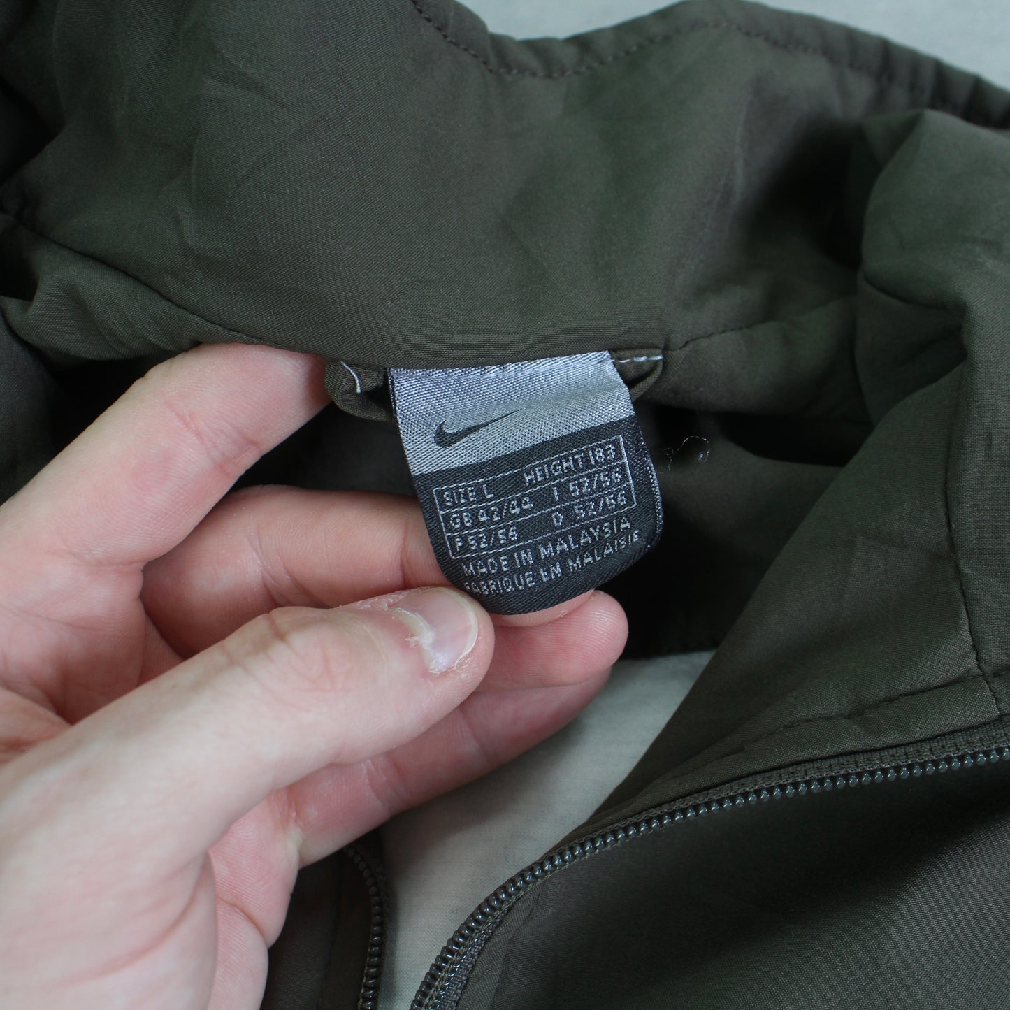 RARE 2000s Nike Track Jacket Green - (L)