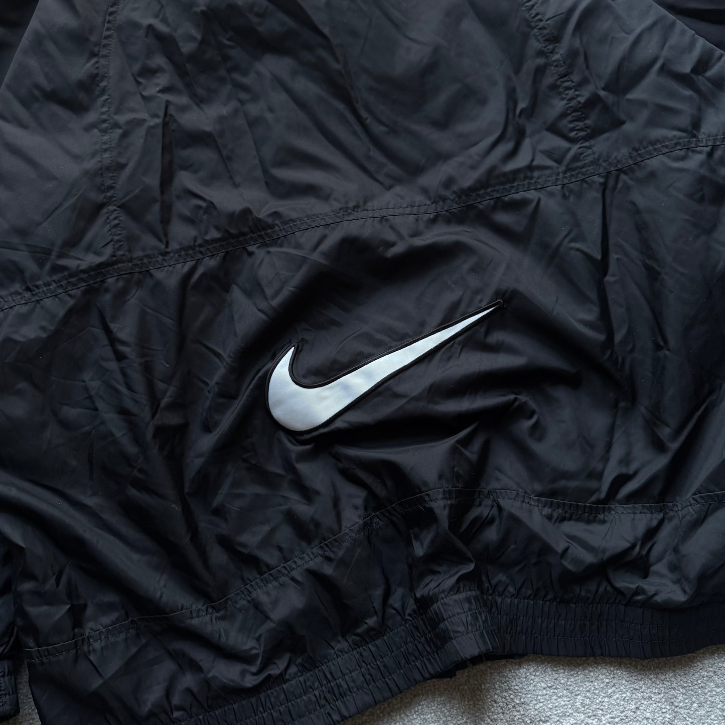 RARE 1990s Nike Track Jacket Black - (XL)
