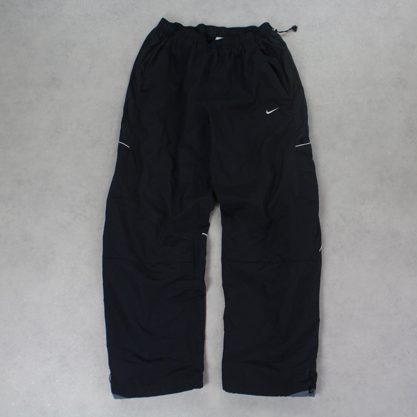 RARE 2000s Baggy Nike Trackpants Black - (M)