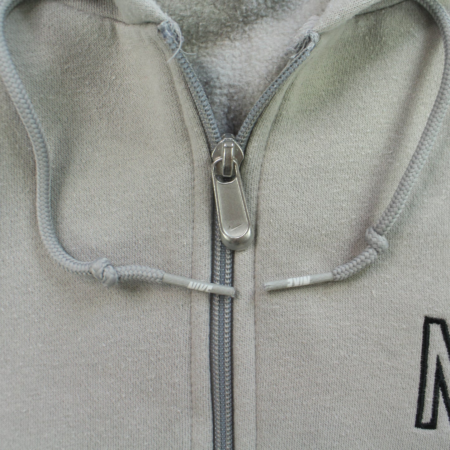SUPER RARE 2000s Nike Zip Hoodie Grey - (L)