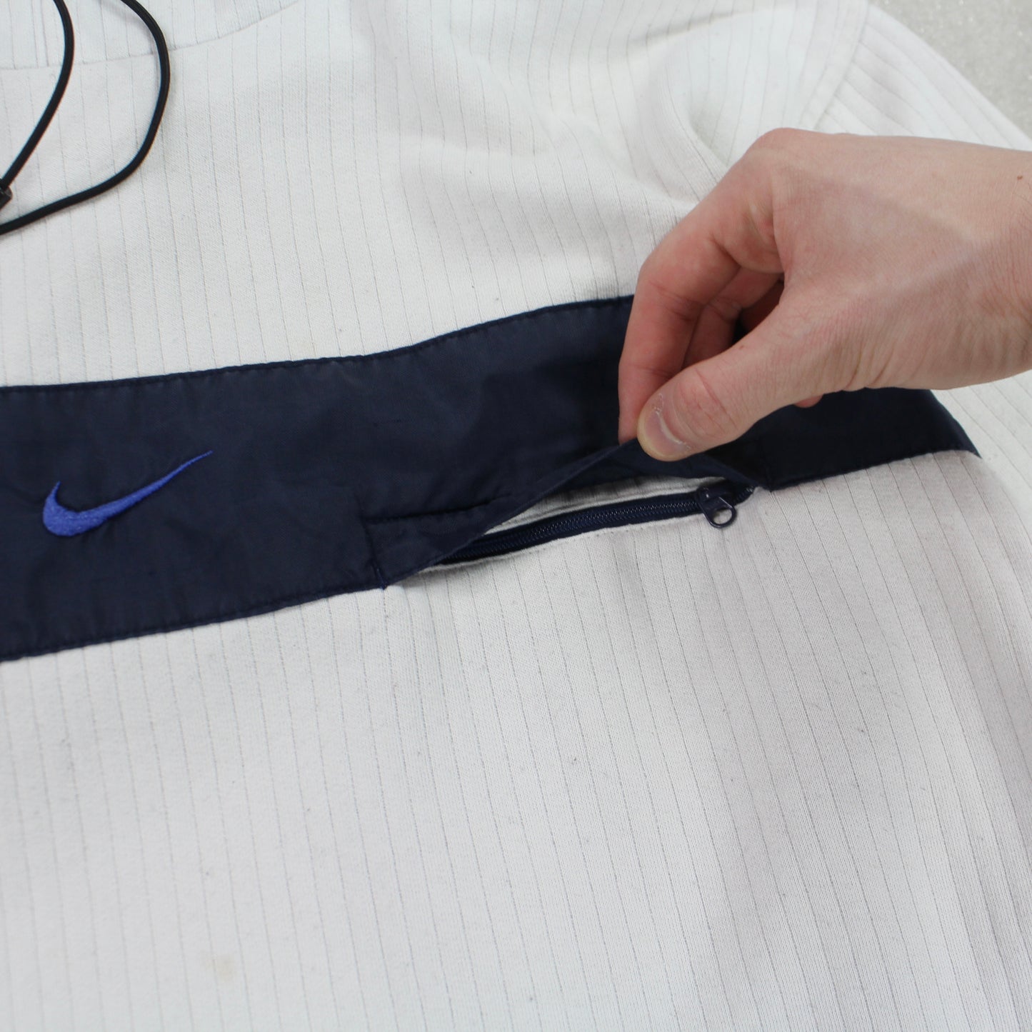 SUPER RARE 1990s Nike Hoodie Cream - (S)