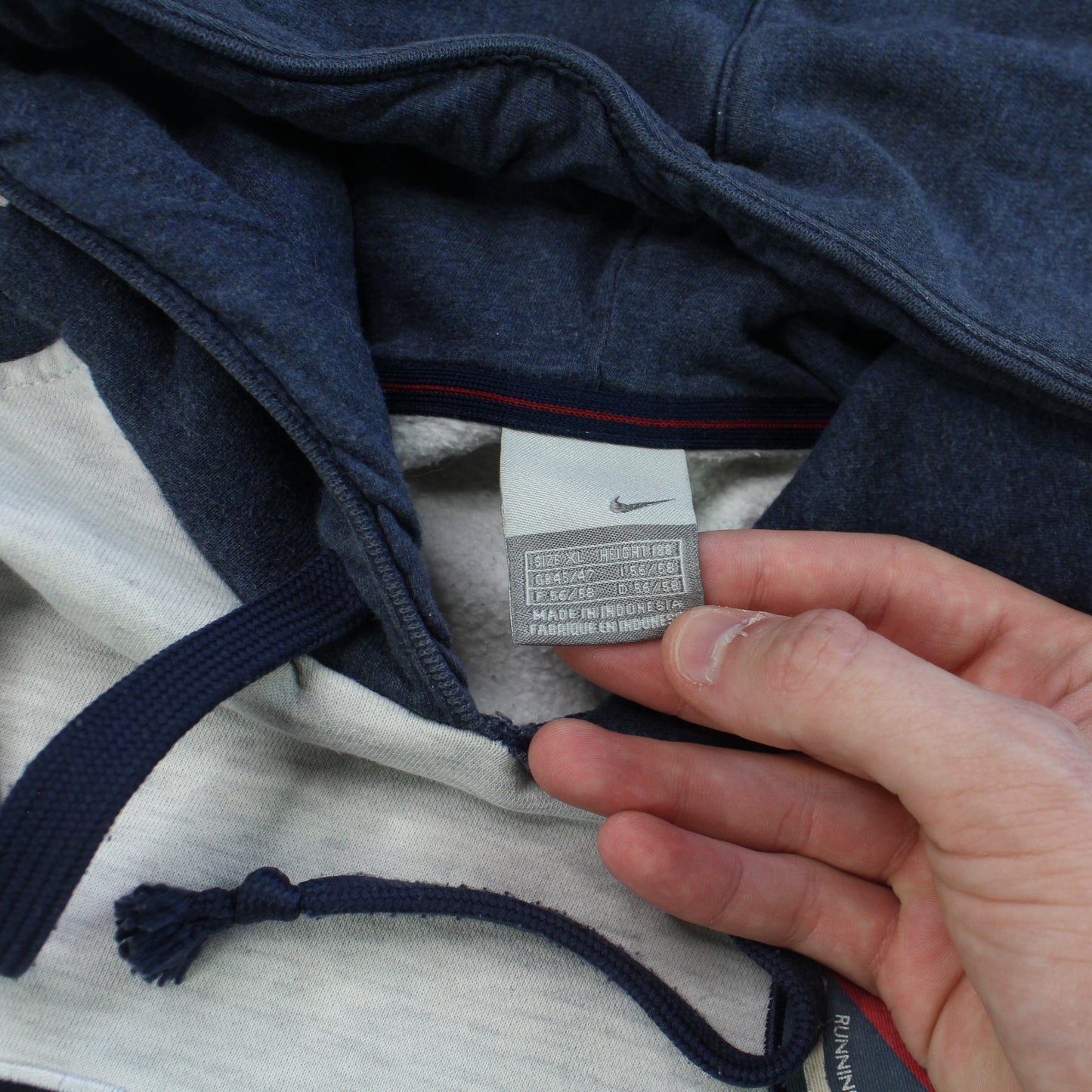 RARE 2000s Nike Cortez Hoodie Grey - (XL)