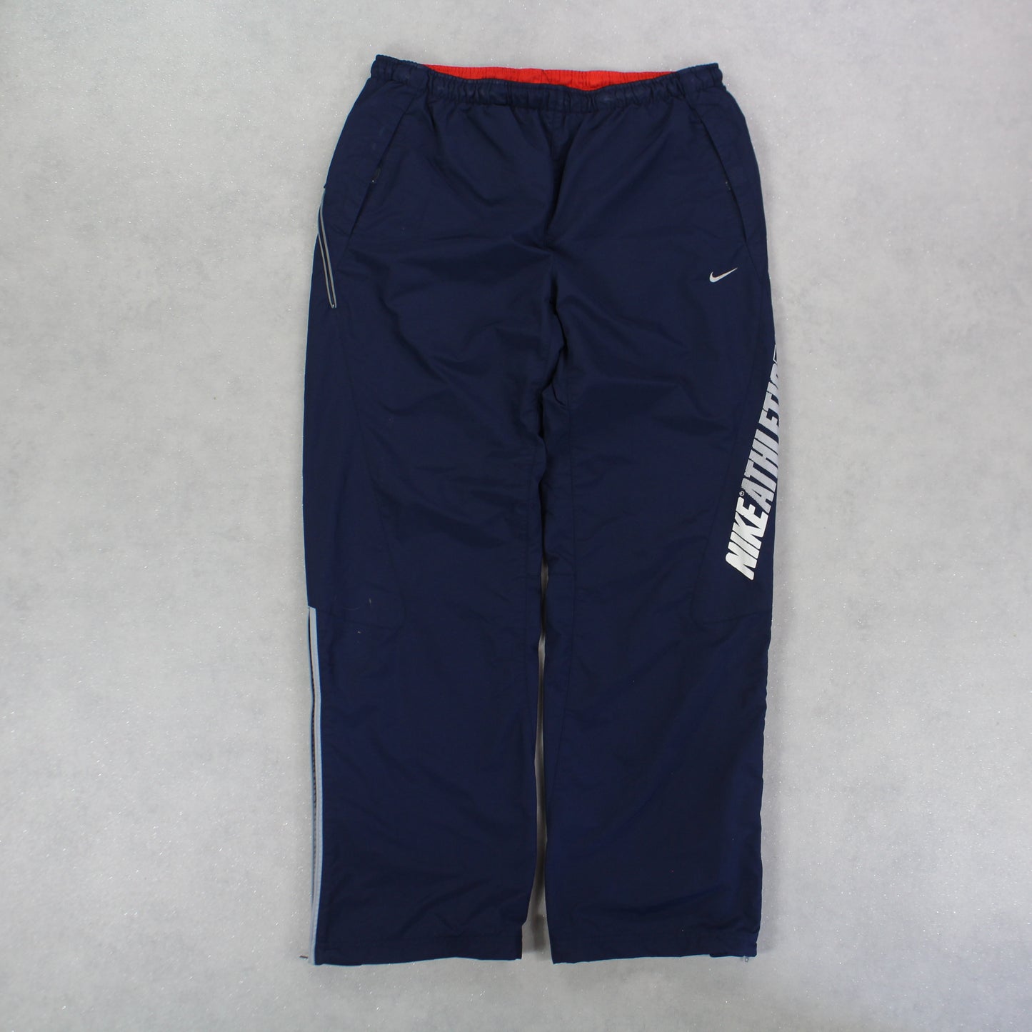 RARE 2000s Nike Baggy Trackpants Navy - (L)