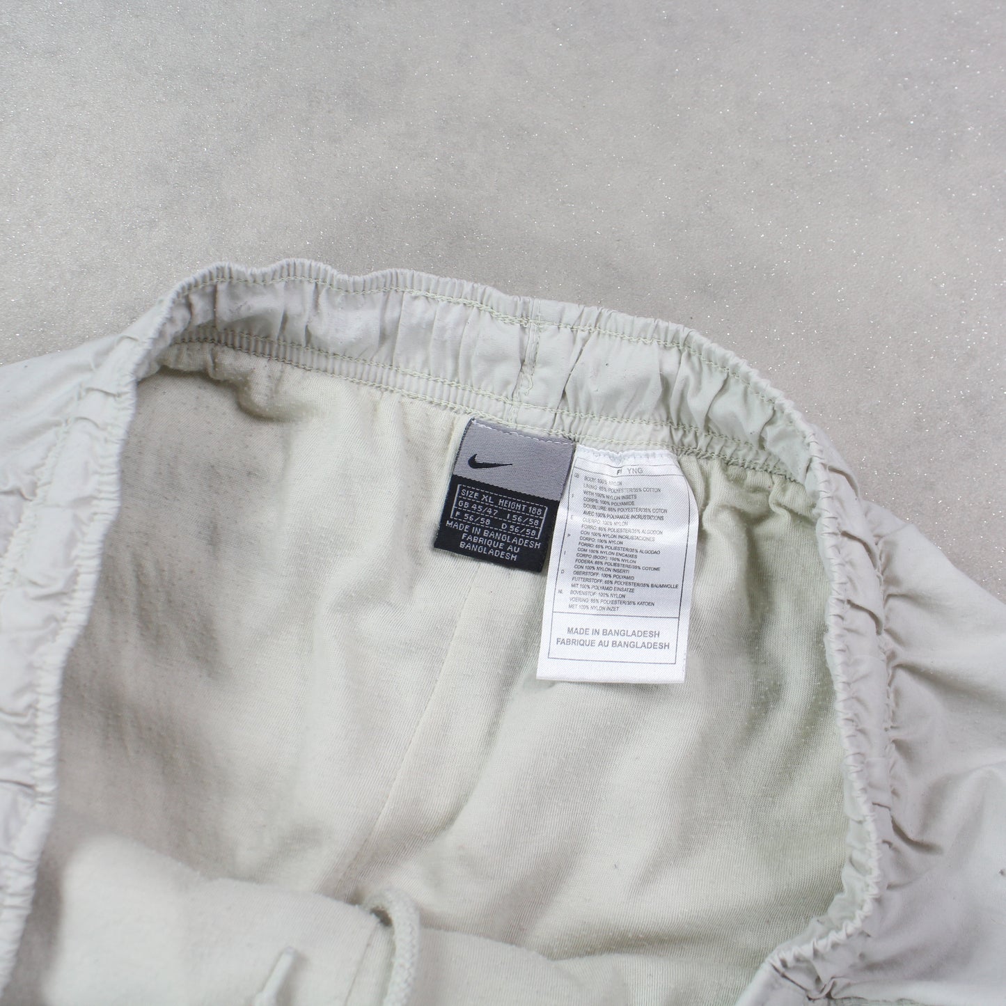 RARE 2000s Nike Trackpants Cream - (L)