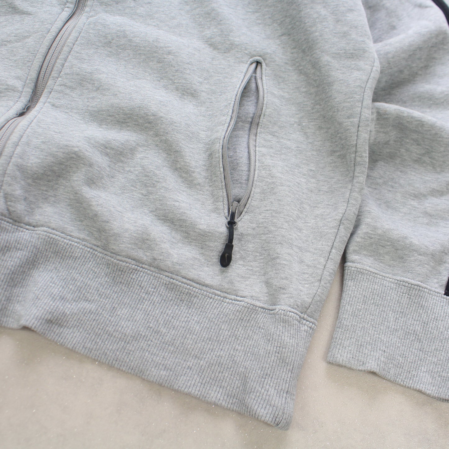 SUPER RARE 2000s Nike Zip Up Hoodie Grey - (M)