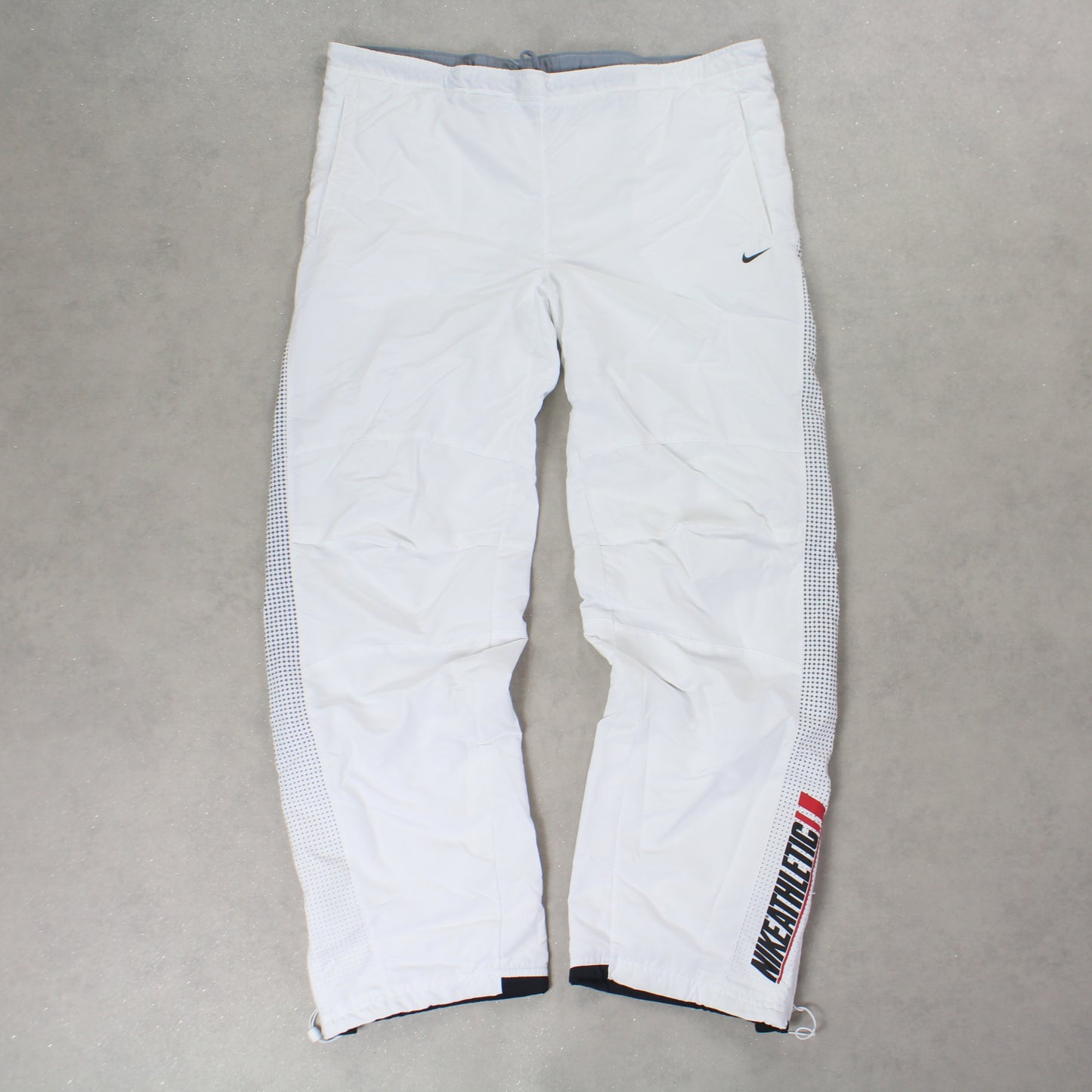 SUPER RARE 2000s Baggy Nike Trackpants White - (L)