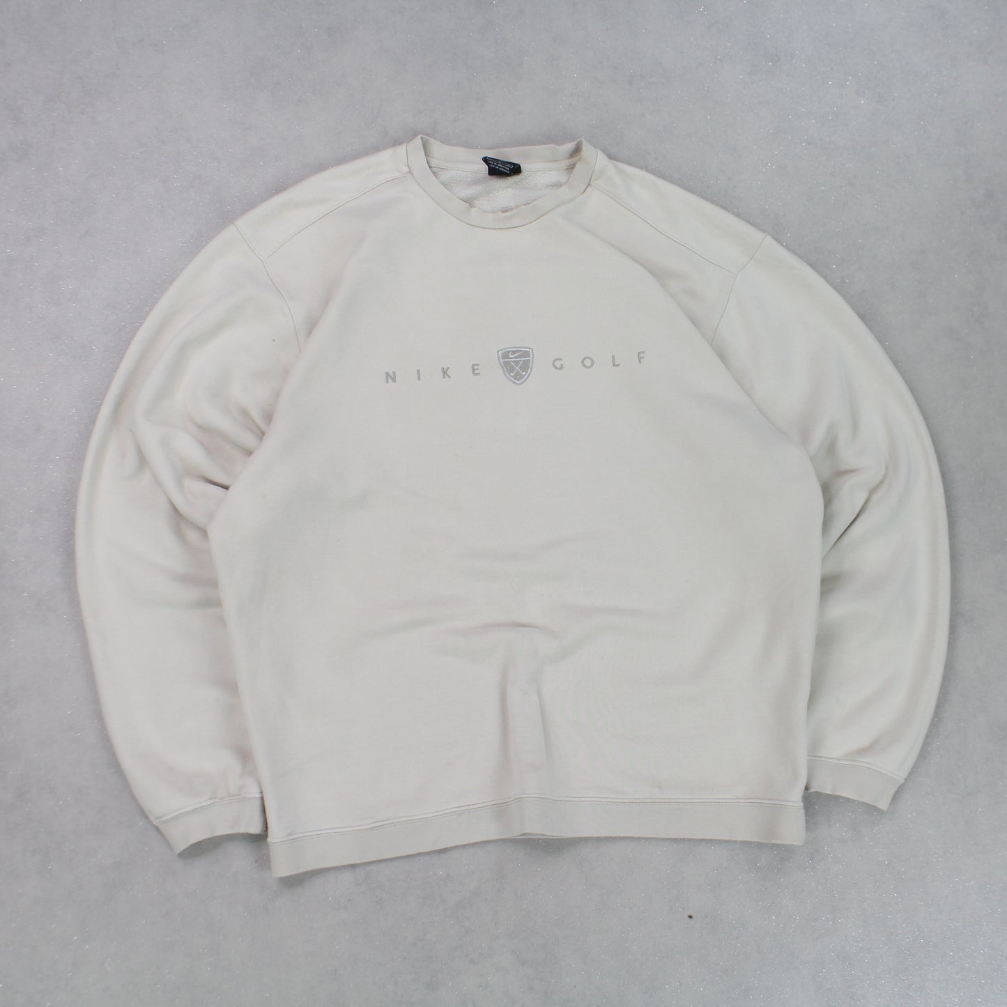 SUPER RARE 2000s Nike Golf Sweatshirt Cream - (L)