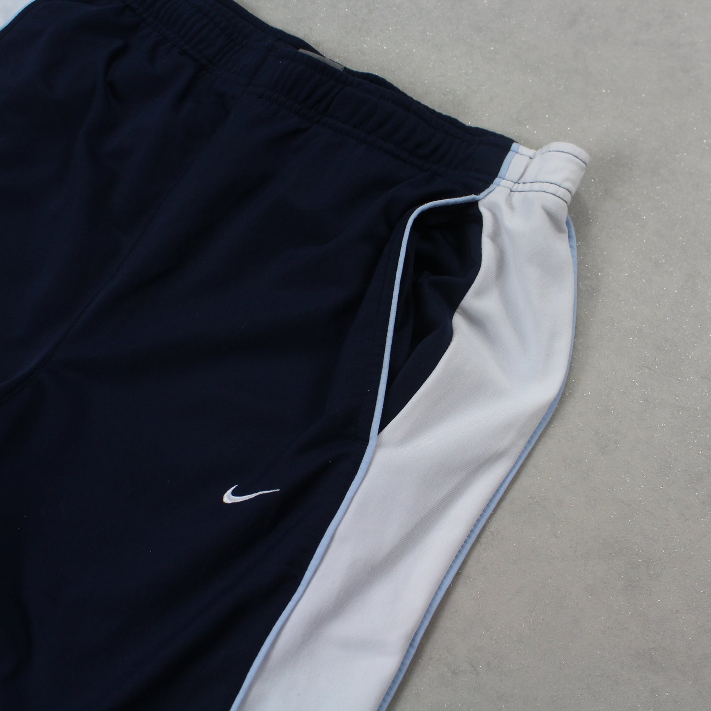 RARE 2000s Nike Short Leg Trackpants Navy - (M)