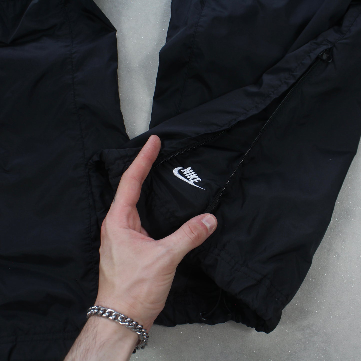 RARE 2000s Baggy Nike Trackpants Black - (L)