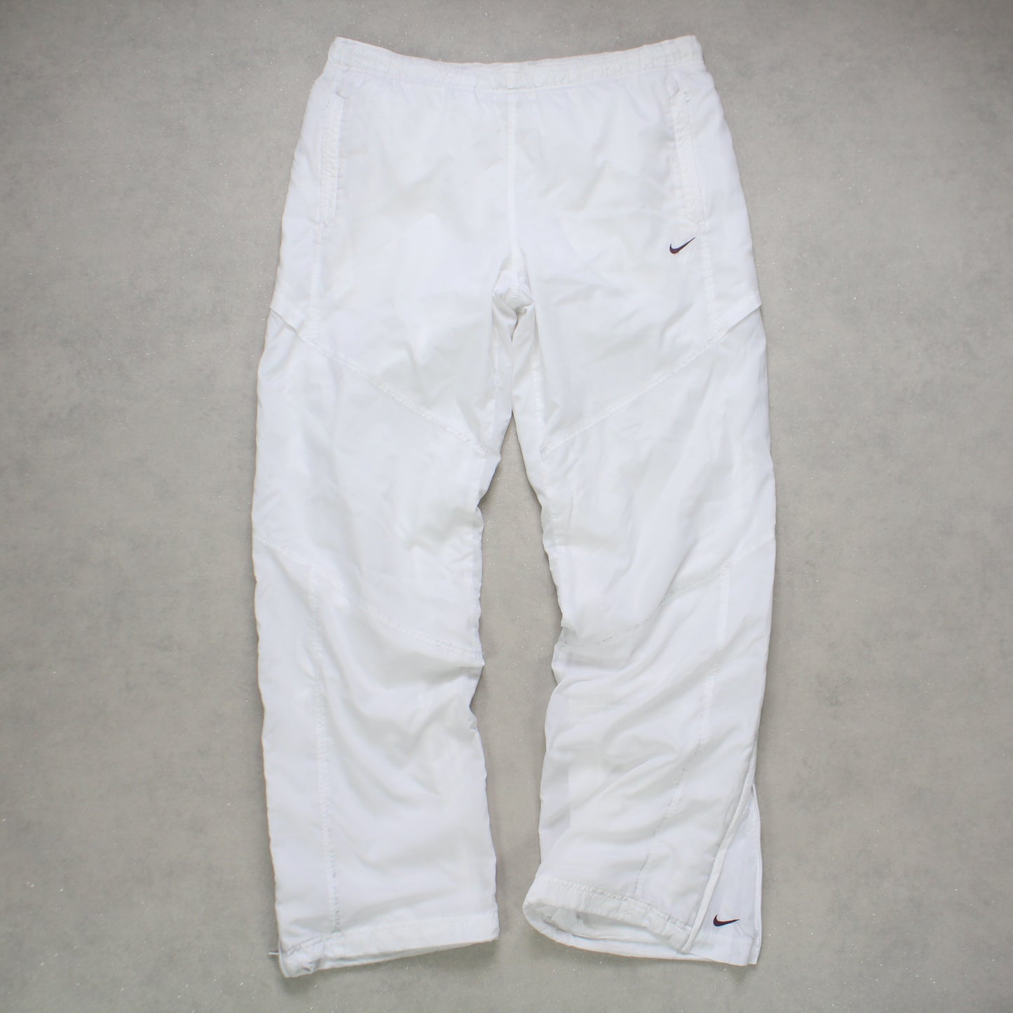 SUPER RARE 2000s Nike Trackpants White - (L)