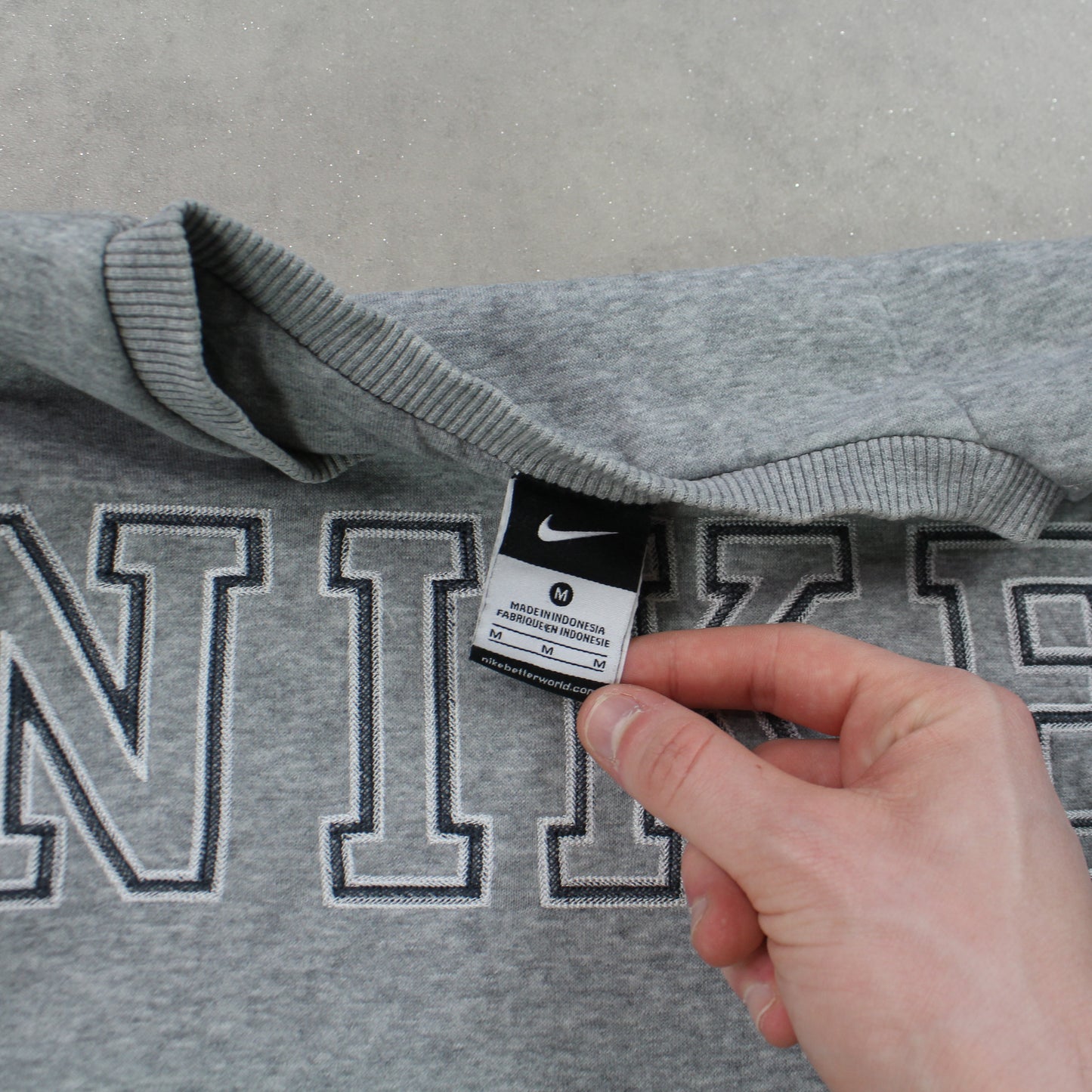RARE 2000s Nike Sweatshirt Grey - (S)