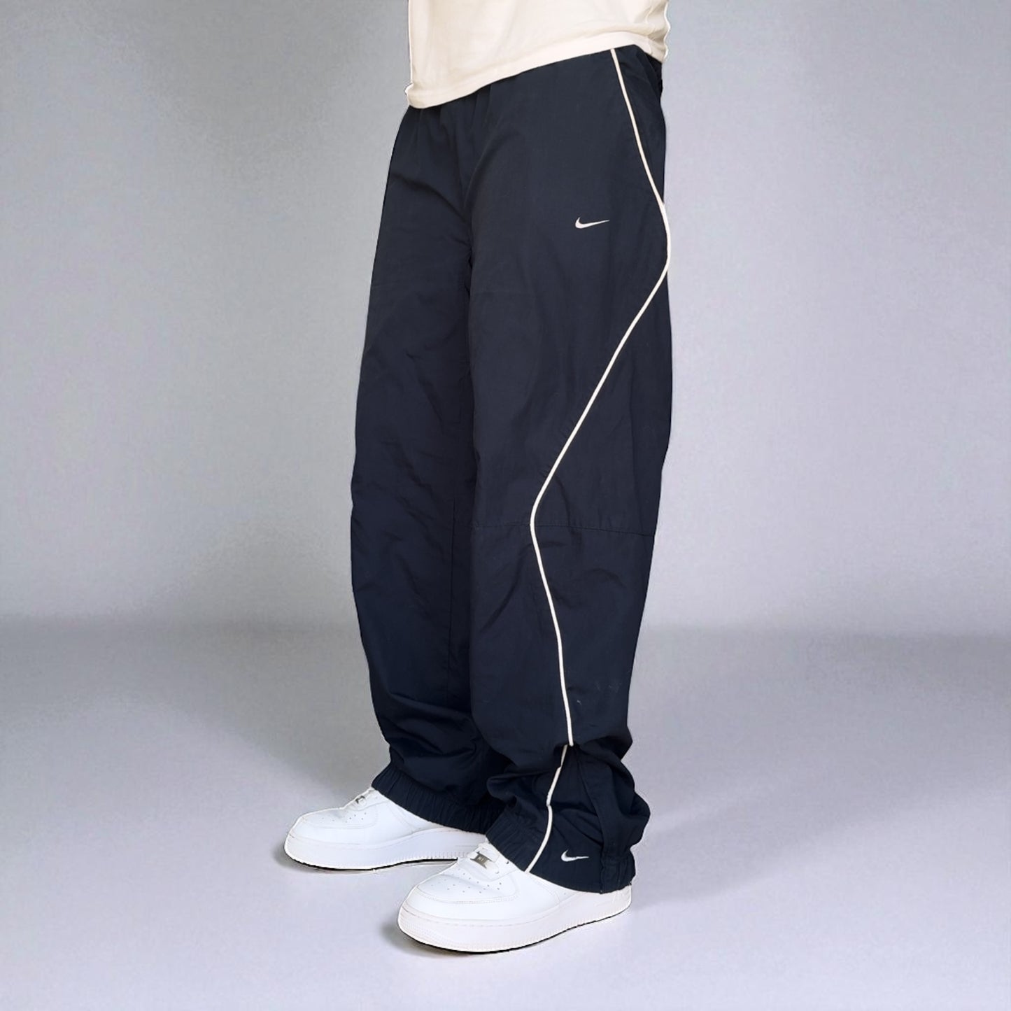 RARE 2000s Nike Trackpants Navy - (L)
