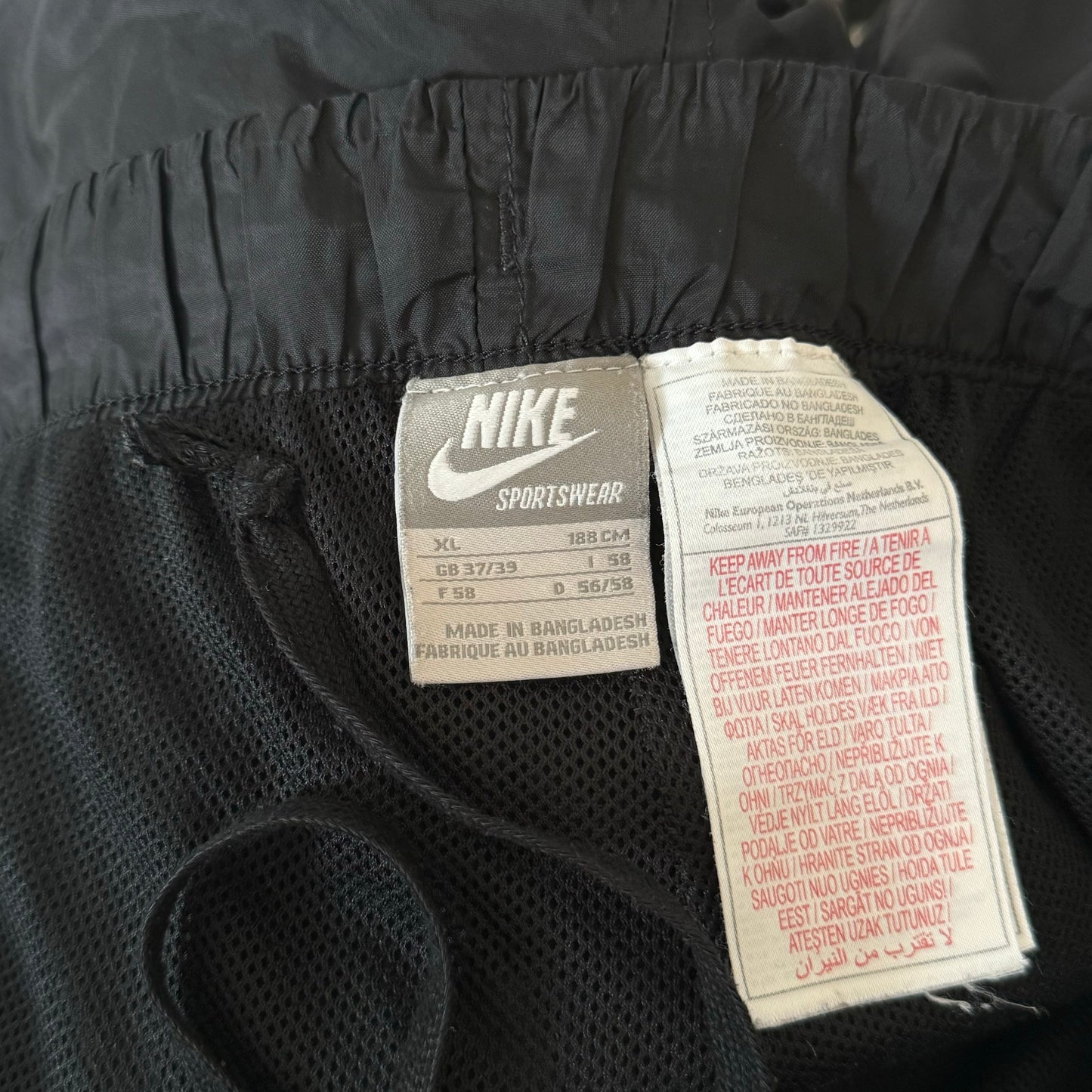 RARE 2000s Baggy Nike Trackpants Black - (L)