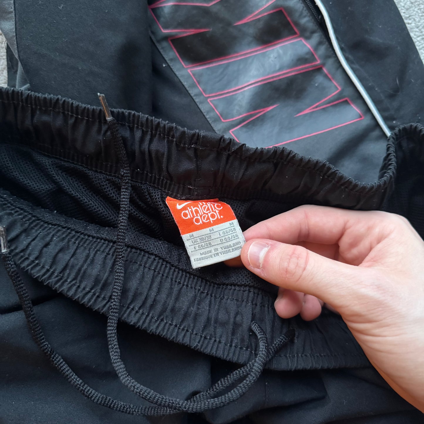 SUPER RARE 2000s Nike Trackpants Black - (M)