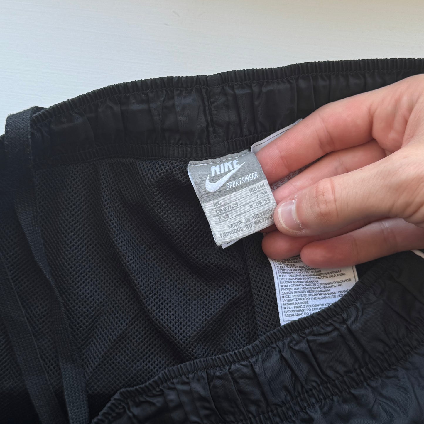 RARE 2000s Nike Baggy Trackpants Black - (L)