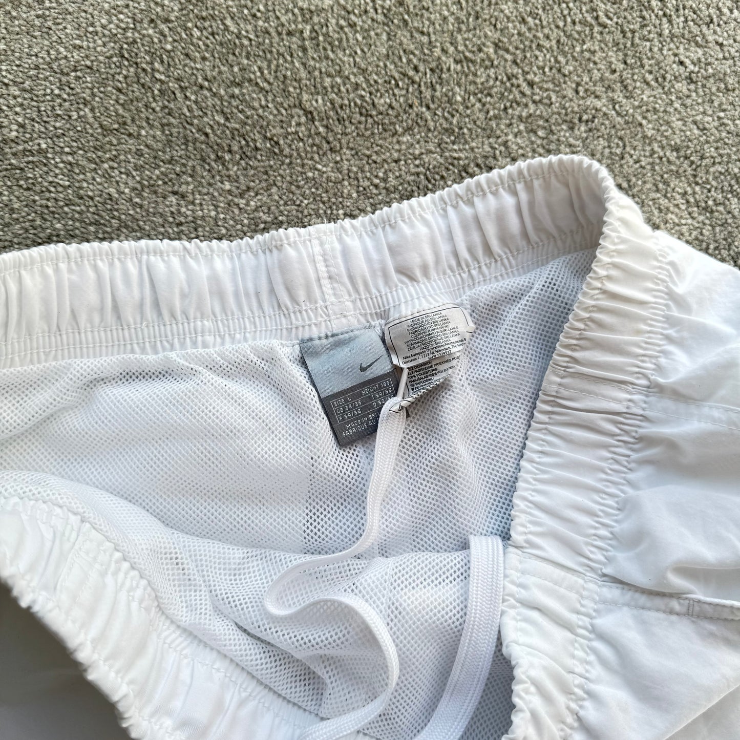 SUPER RARE 2000s Nike Trackpants White *PREMIUM* - (L)