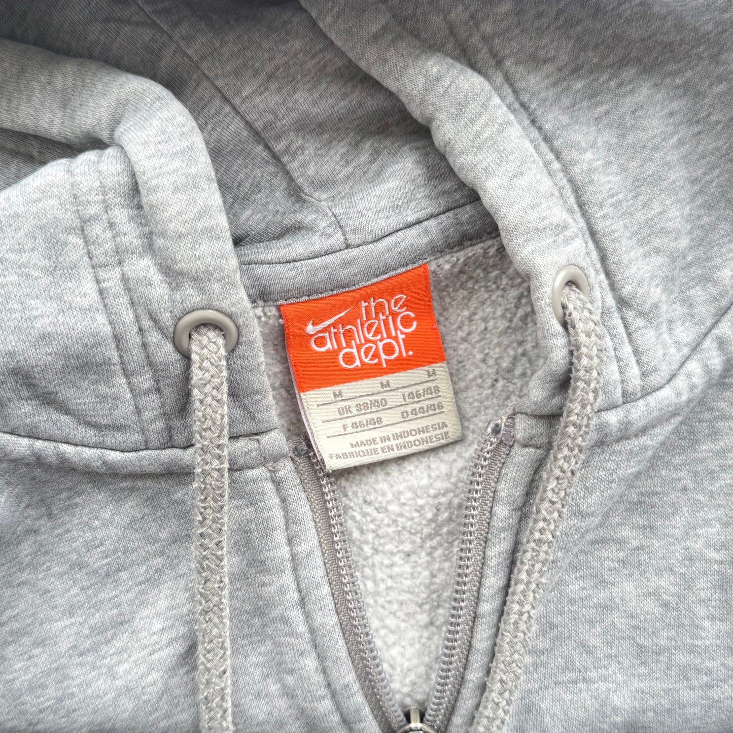 RARE 2000s Nike Zip Hoodie Grey - (M)