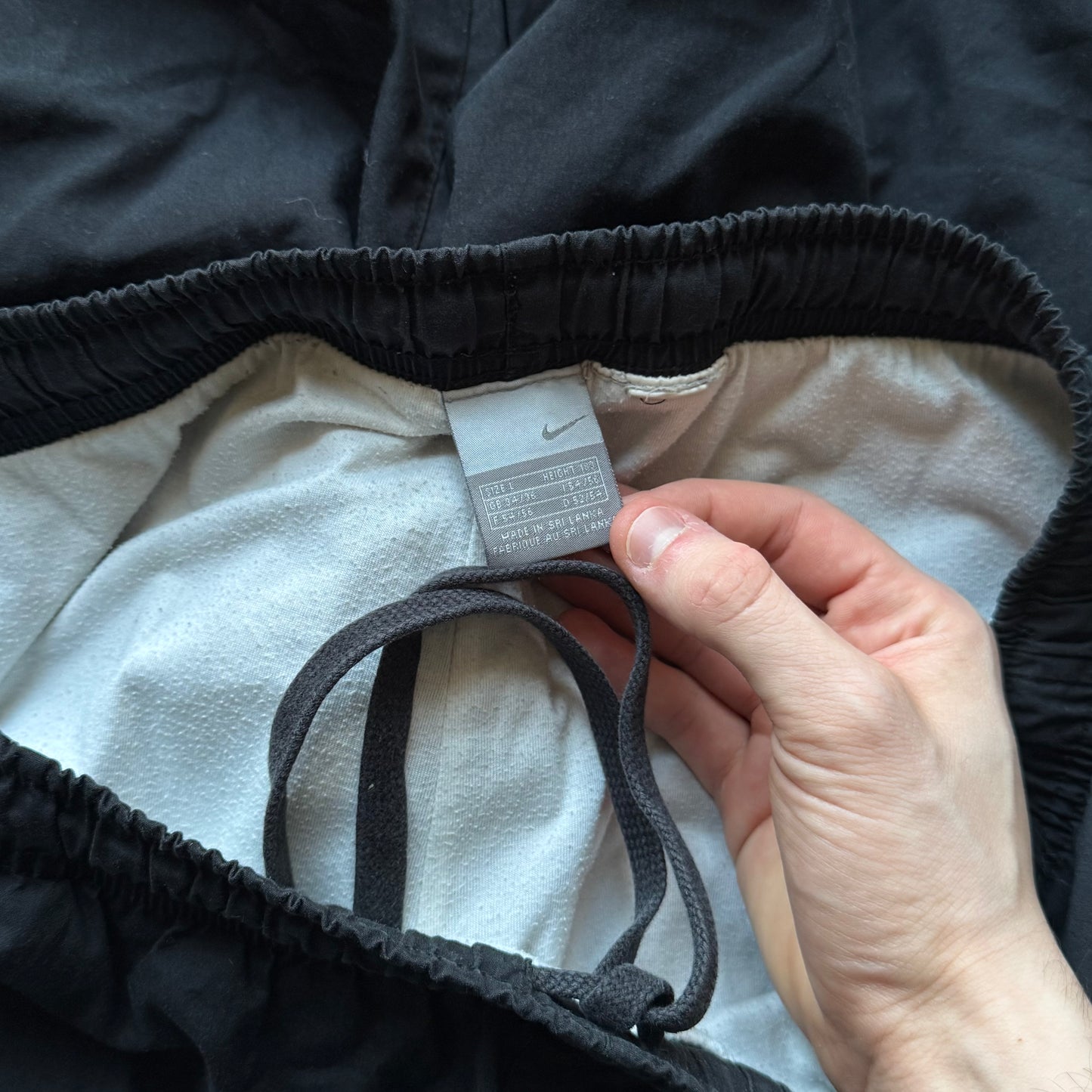 RARE 2000s Nike Baggy Trackpants Black - (L)