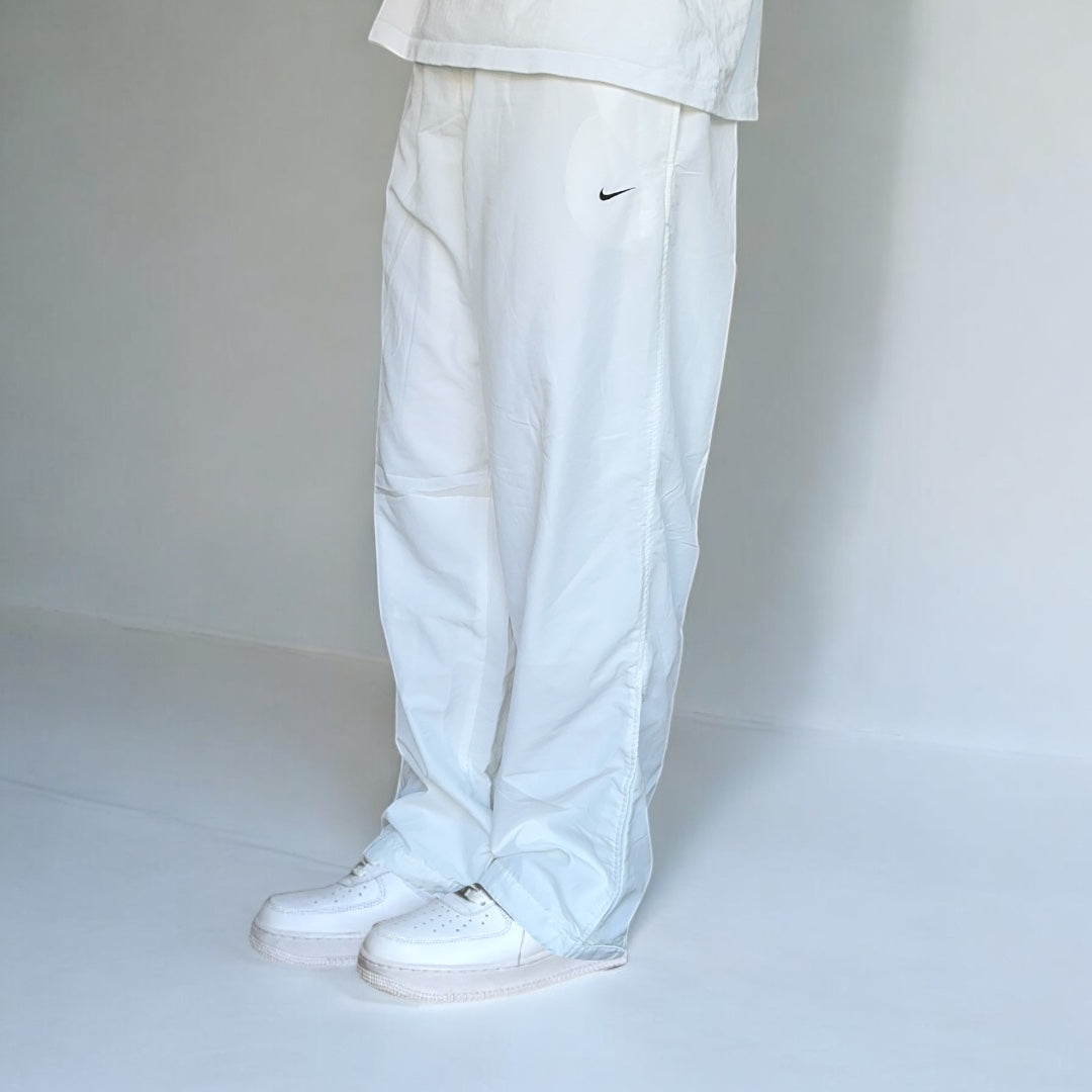 RARE 2000s Nike Baggy Trackpants White - (XL)
