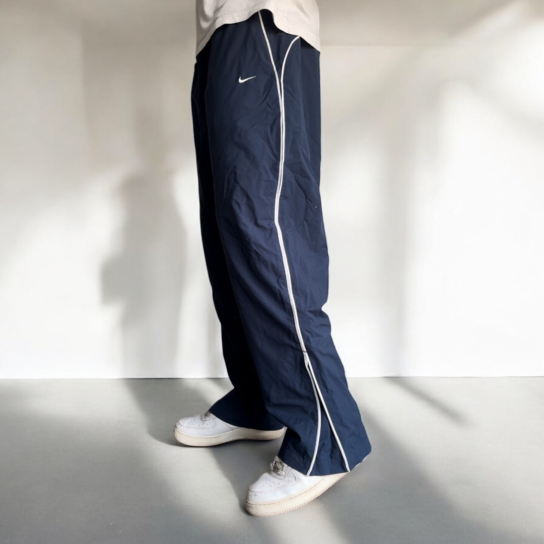 SUPER RARE 2000s Baggy Nike Trackpants Navy - (L)