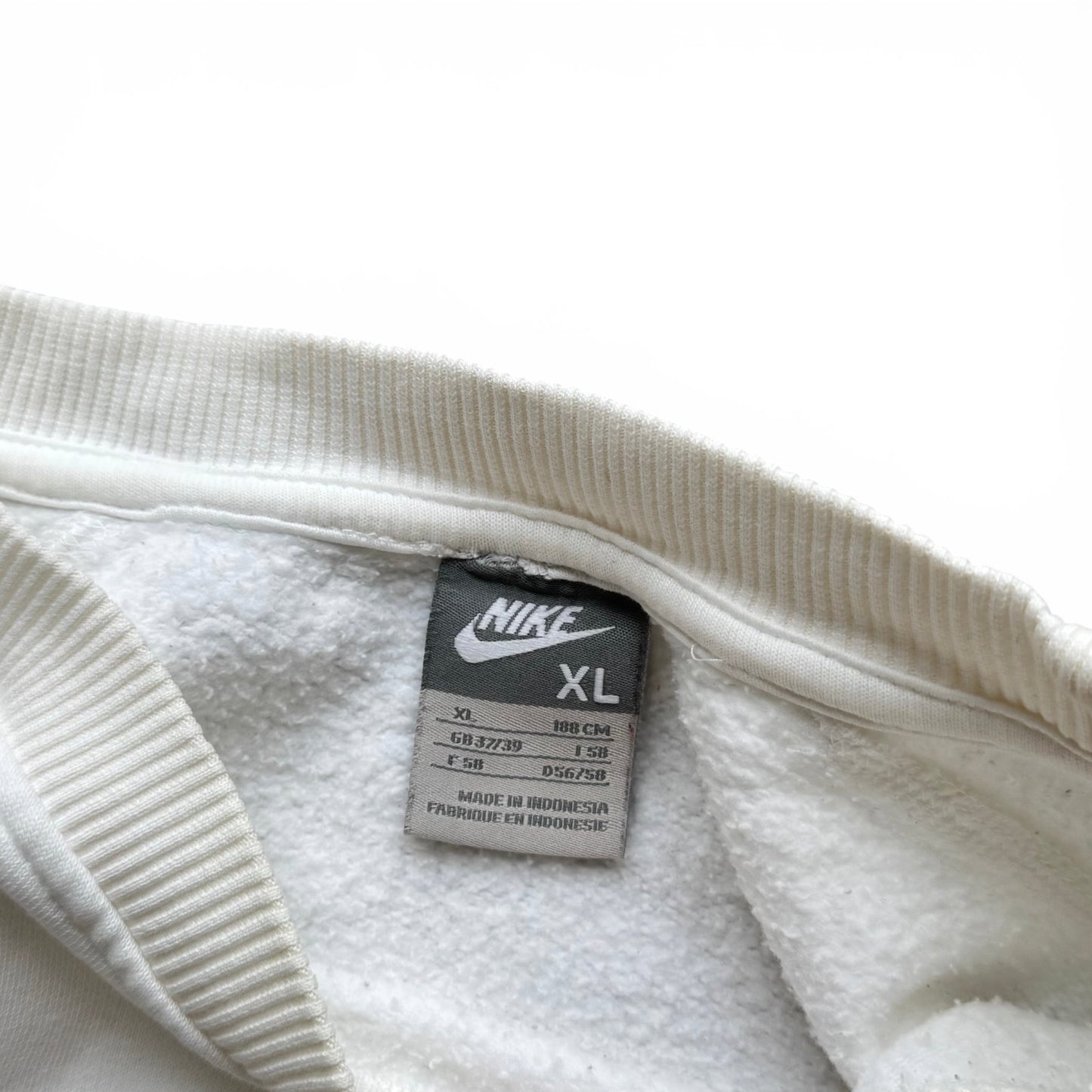 RARE 2000s Nike Swoosh Sweatshirt White - (L)