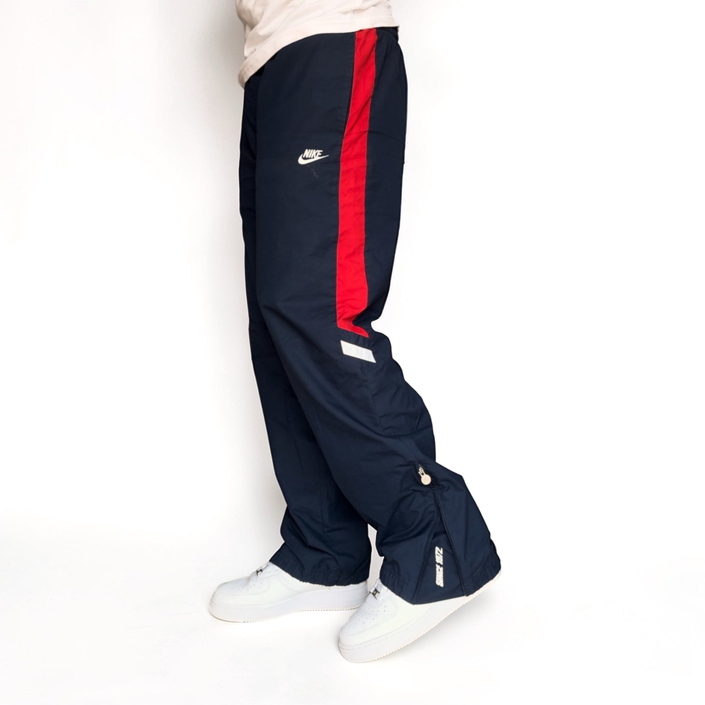 RARE 2000s Baggy Nike Trackpants Navy - (XL)