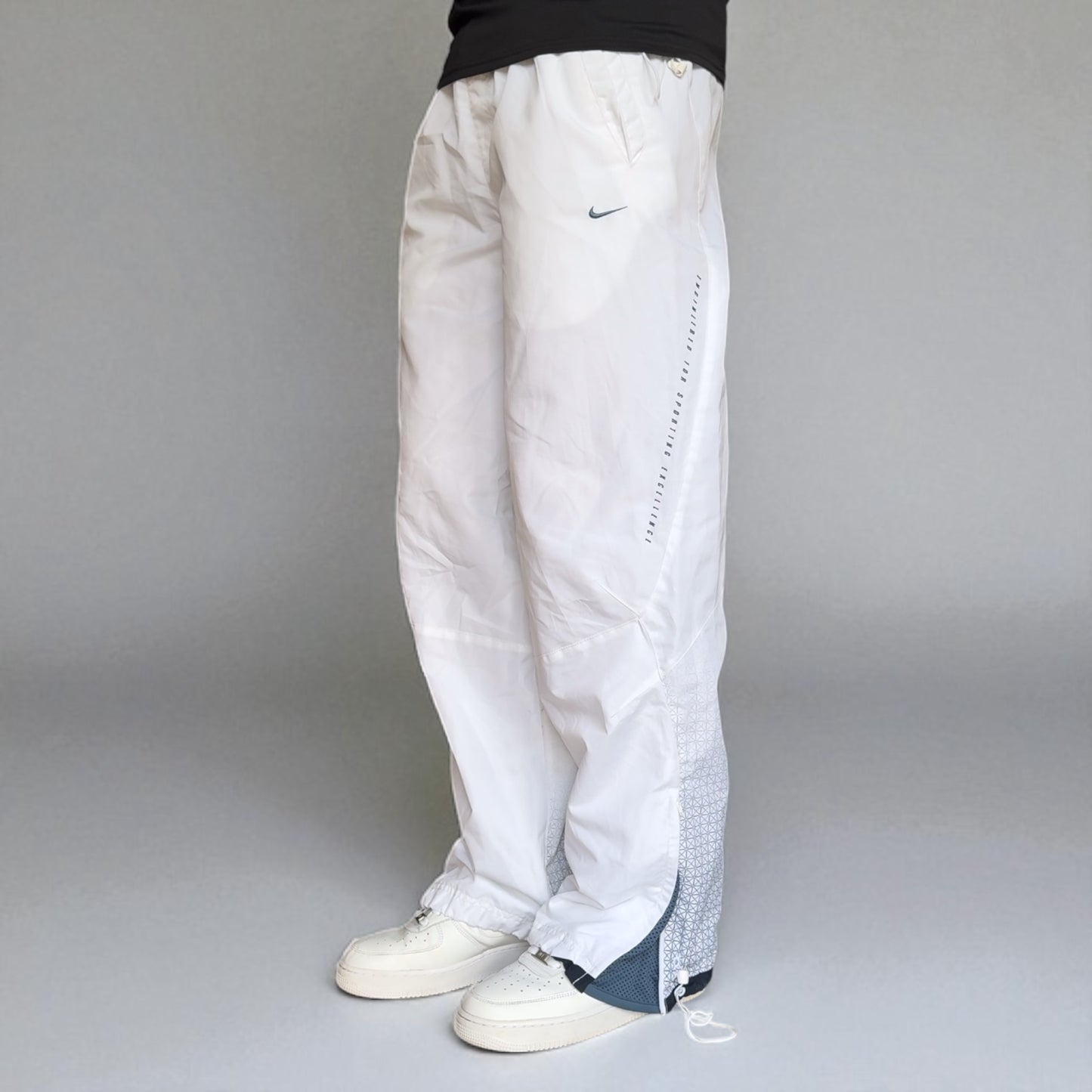 SUPER RARE 00s Nike Trackpants White - (M)