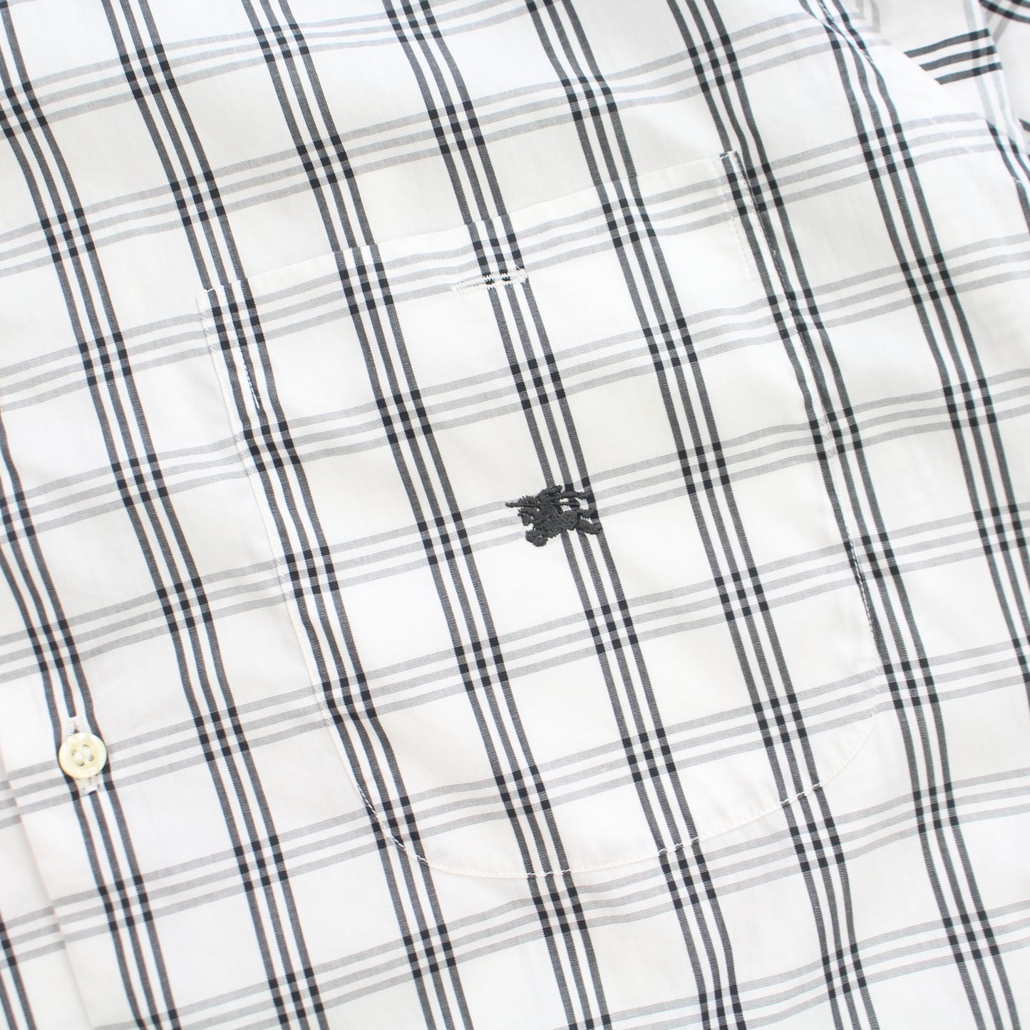 SELTENES weißes Burberry Nova Check-Hemd – (M)