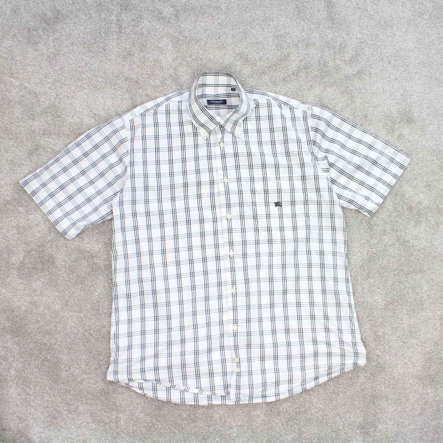 SELTENES weißes Burberry Nova Check-Hemd – (M)