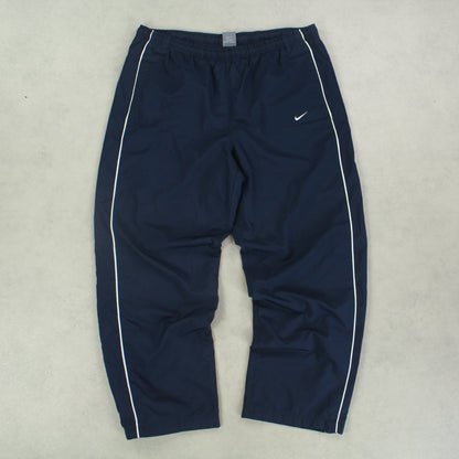 RARE 2000s Baggy Nike Trackpants Navy - (M)