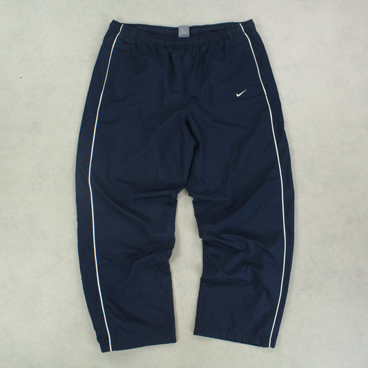 RARE 2000s Baggy Nike Trackpants Navy - (M)
