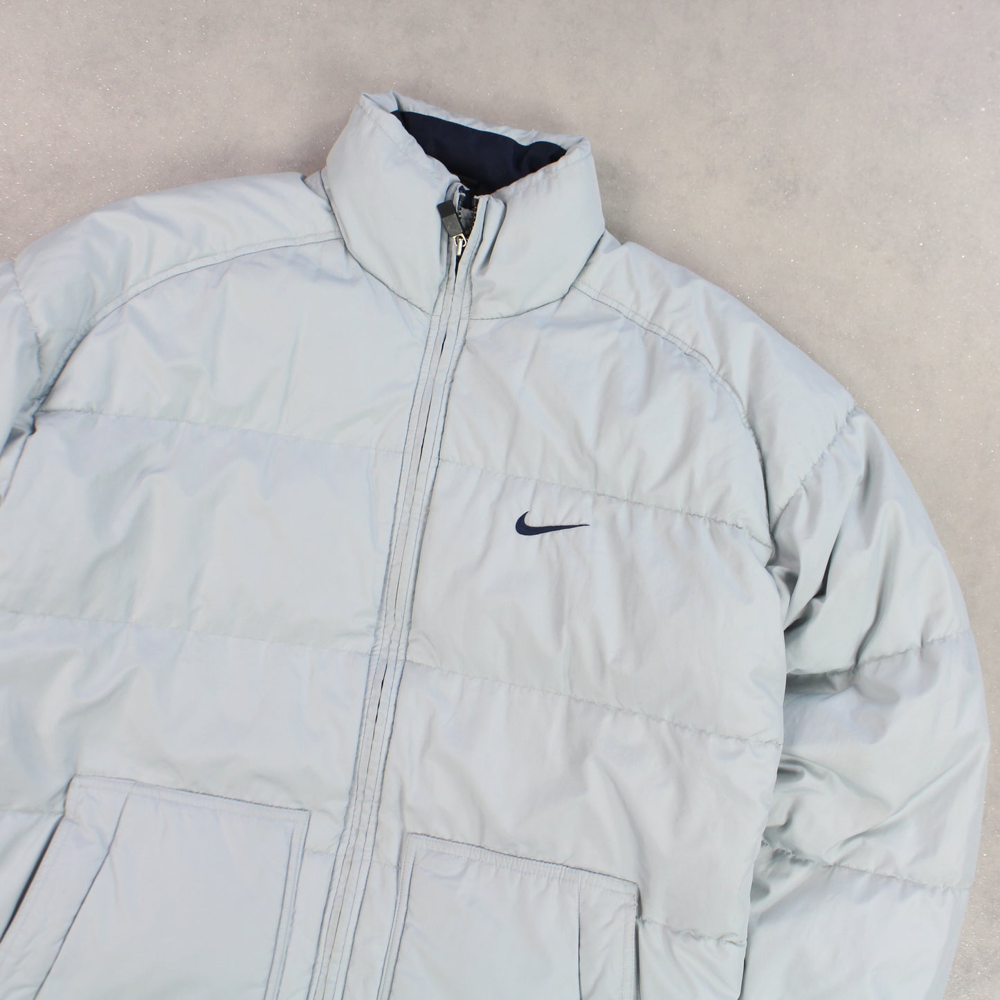 SUPER RARE 90s Nike Puffer Jacket Grey - (M)