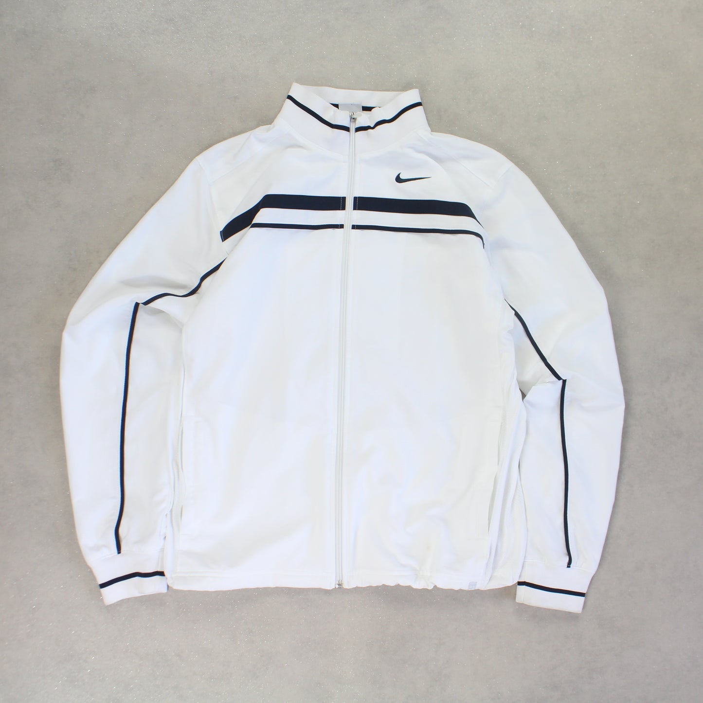RARE 2000s Nike Track Jacket White - (M)