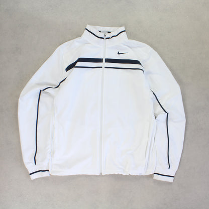 RARE 2000s Nike Track Jacket White - (M)