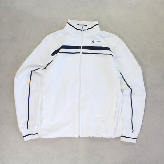 RARE 2000s Nike Track Jacket White - (M)