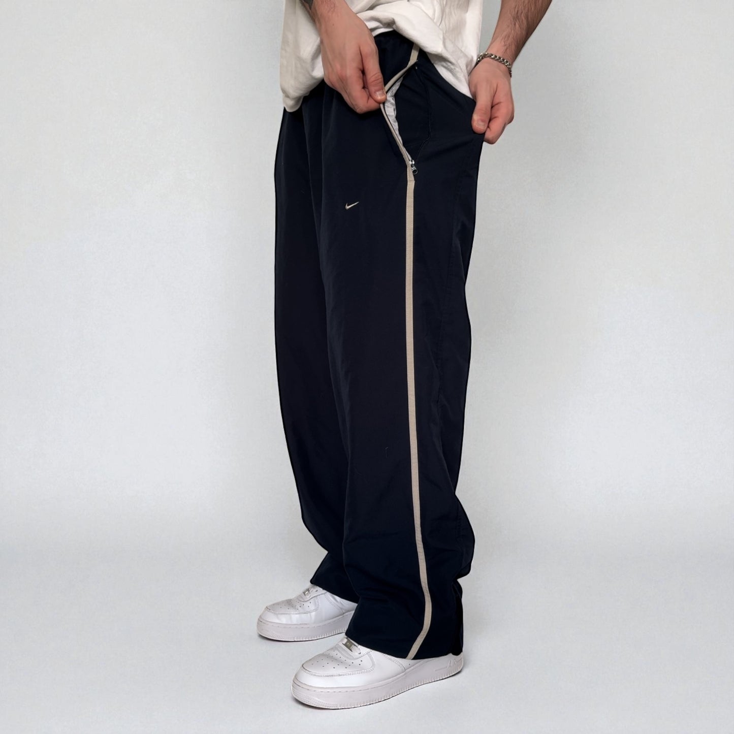 RARE 2000s Nike Trackpants Navy - (L)