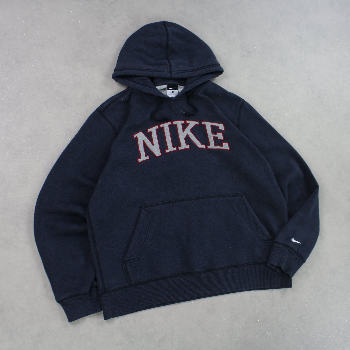 RARE 00s Nike Spell Out Hoodie Navy - (M)