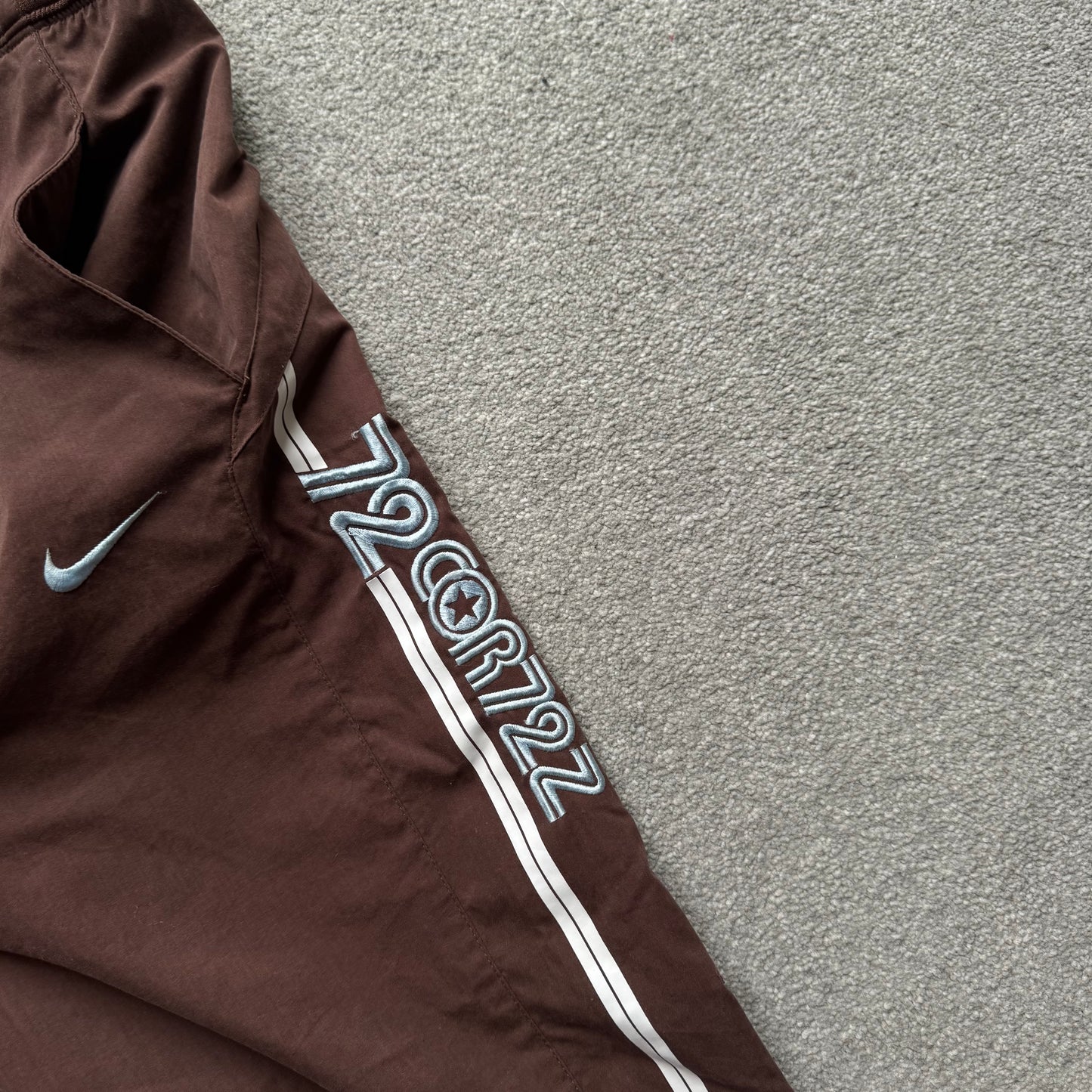 SUPER RARE 2000s Nike Cortez Trackpants Brown - (M)