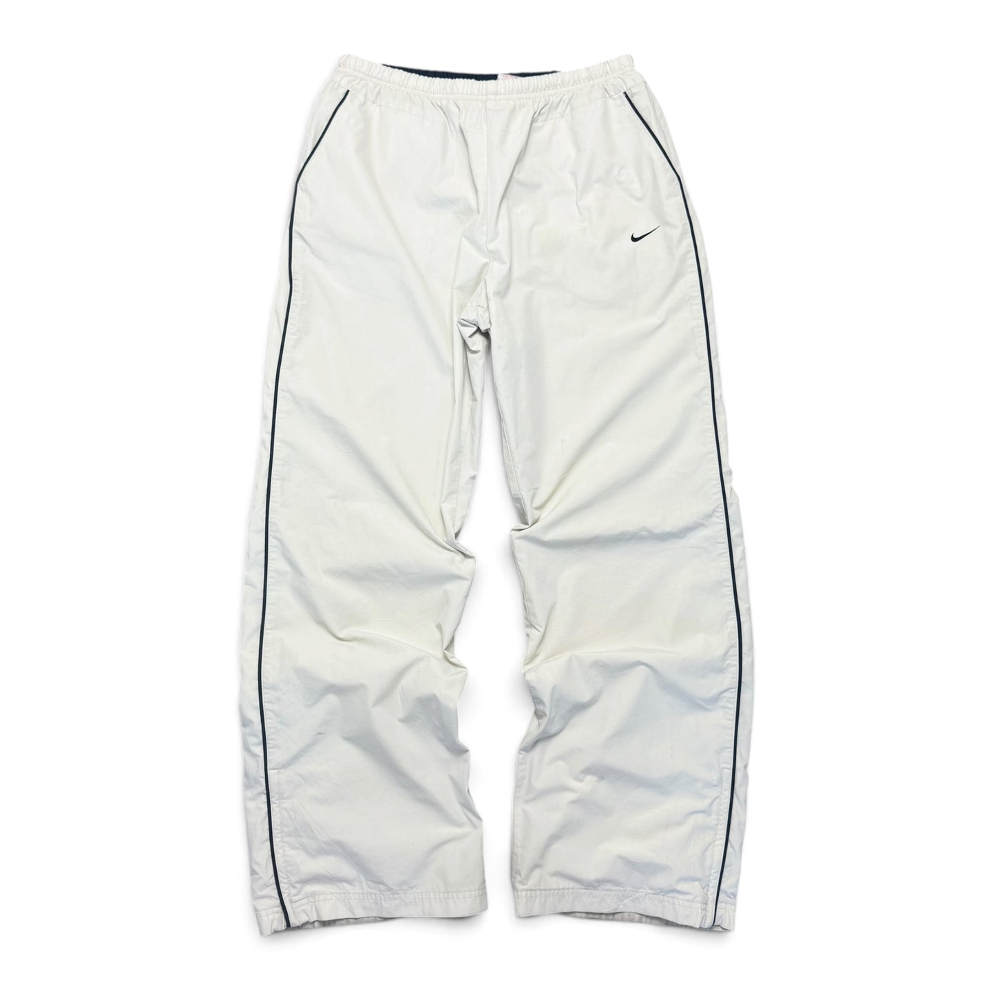 RARE 2000s Nike Trackpants Cream - (S)