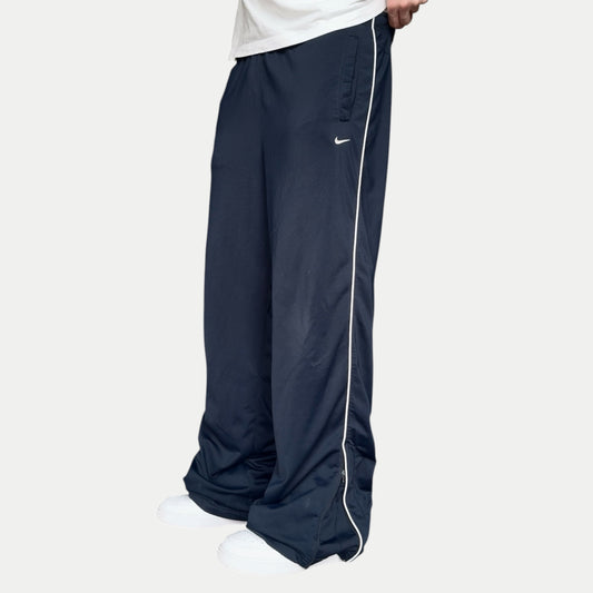 2000s Baggy Nike Trackpants Navy - (L)
