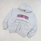 RARE Vintage 1990s Nike Fresno State Spell Out Hoodie Grey - (M)