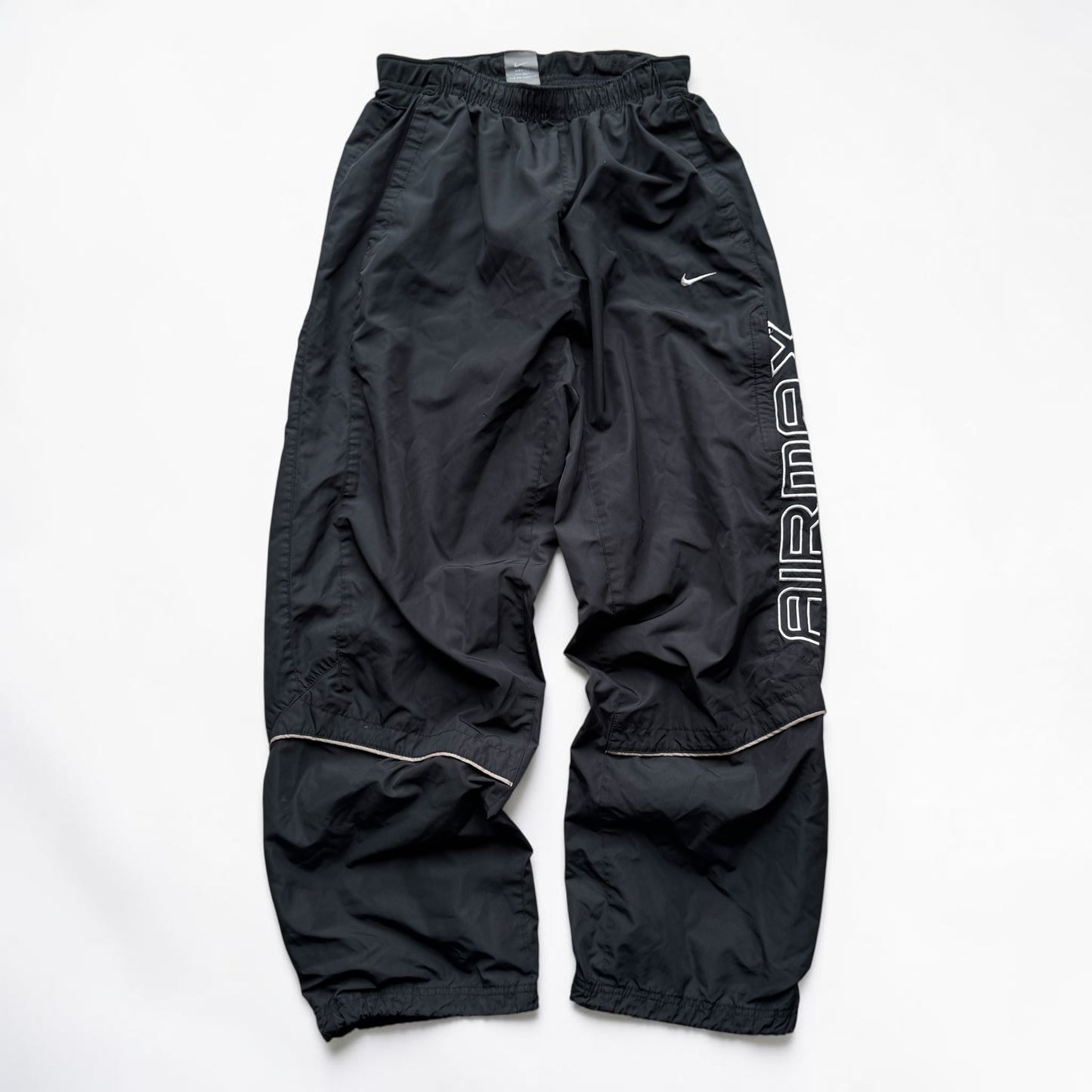 SUPER RARE 2000s Nike Air Max Trackpants Black - (S)