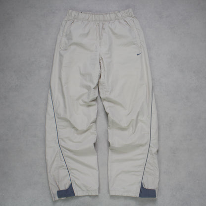 SUPER RARE 2000s Nike Trackpants Cream - (L)
