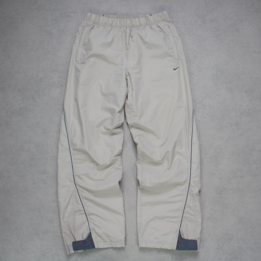SUPER RARE 2000s Nike Trackpants Cream - (L)