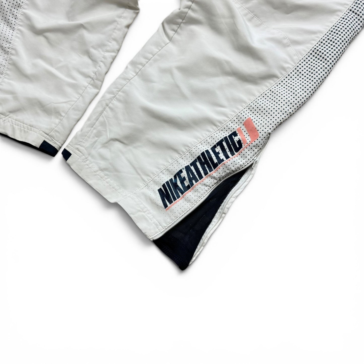 SUPER RARE 2000s Nike Trackpants White - (M)