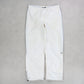 RARE 90s Nike Trackpants Cream - (L)