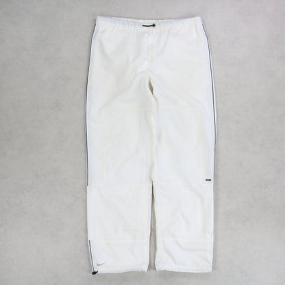 RARE 90s Nike Trackpants Cream - (L)