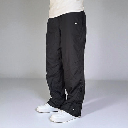 RARE 2000s Baggy Nike Trackpants Black - (XL)